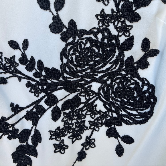 NWOT Calvin Klein Sleeveless Floral Beaded Embellished Sheath Midi Dress Size 2 - Picture 6 of 9